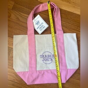 Trader Joe’s pastel Pink mini Canvas Tote #3